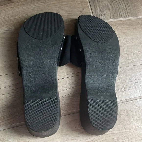 CHANEL authentic old school Dr. Scholl style slides flip flops size 41 EU 10 US